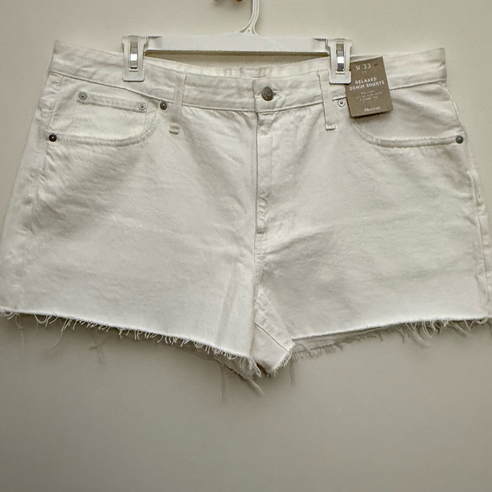 NWT!-{Madewell}-Size: 33-White Denim Women's Shorts